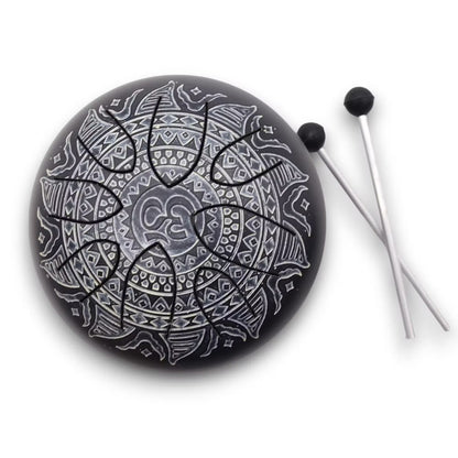 Čelični Bubanj s Jezikom Ugravirana Mandala - 16cm