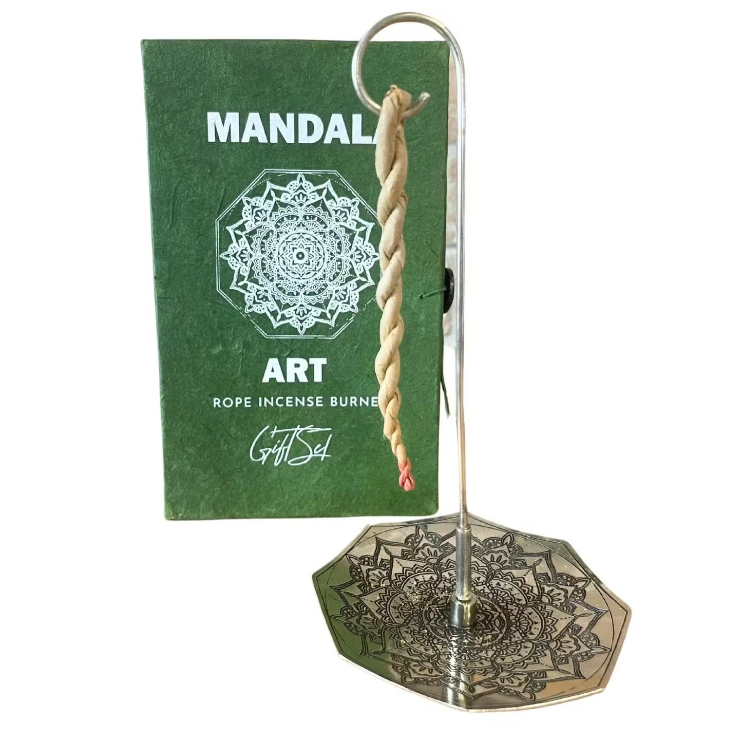 Set Mirisno Uže i Posrebreni Držač - Mandala Cvijet