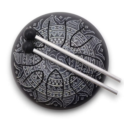 Čelični Bubanj s Jezikom Ugravirana Mandala - 16cm